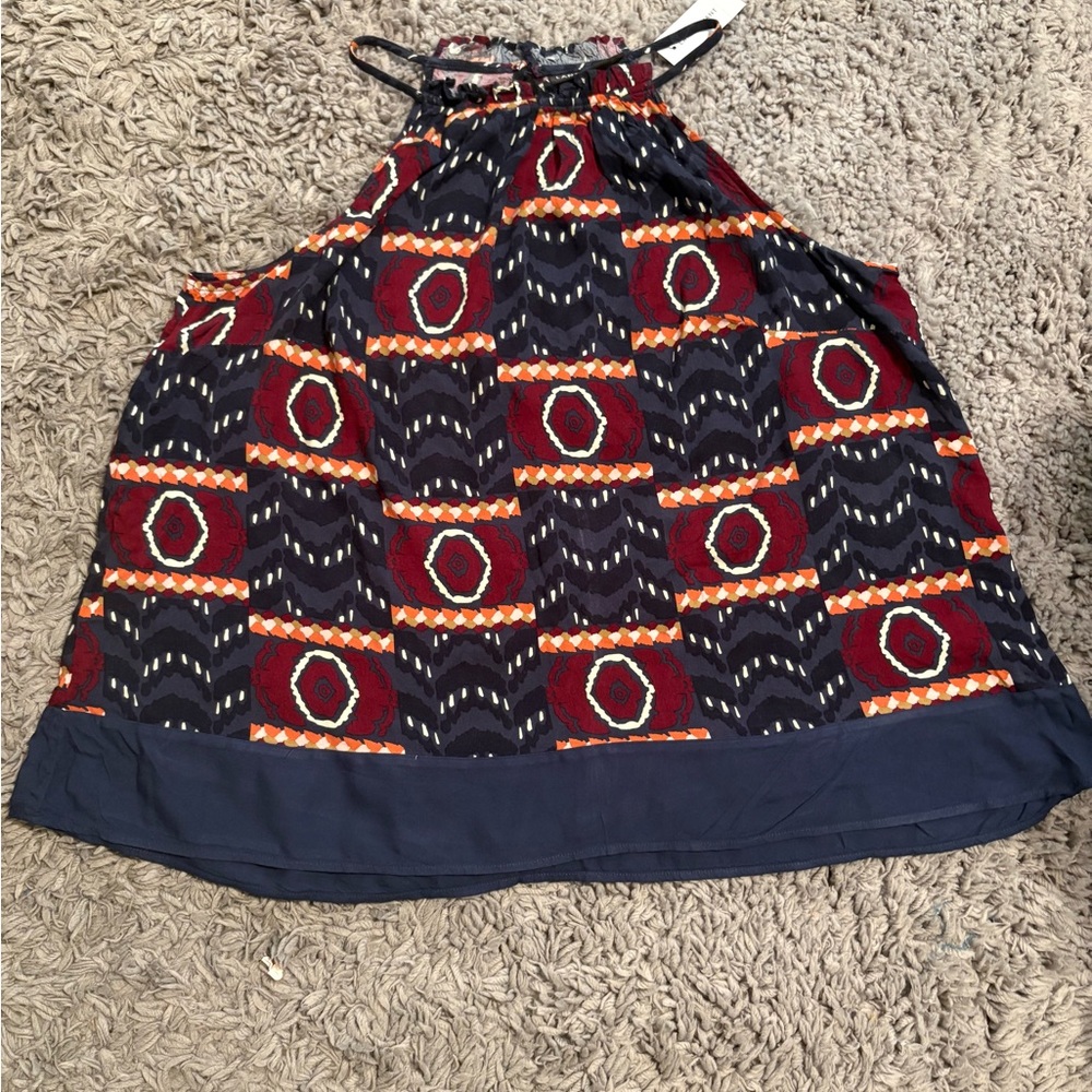 Lane Bryant Blue and Red Halter Top